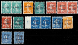 LEVANT FRANÇAIS - 1921/22 - Type Semeuse - Sélection 15 Timbres Neuf* & Oblitéré TB - (c.24€) - Nuovi