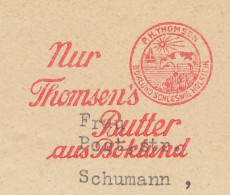 Meter Card Deutsches Reich / Germany 1931 Milk - Butter - Cow - Holstein - Alimentazione