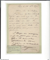 GENERAL CHANGARNIER 11793 1877 LETTRE Autographe Manuscrite - Político Y Militar