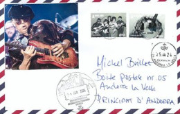 Country's Popular Music. Norwegian Bands: Pussycats / Dumdum Boys, Letter Norway To Andorra, With Arrival Postmarks - Lettres & Documents