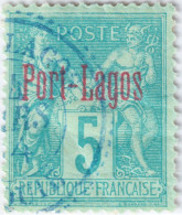 PORT LAGOS - 1893 Yv.1 5c Vert Type Sage Oblitéré TB (avec Gomme) (c.37€) - Oblitérés