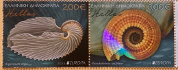 2024 Grèce Greece Europa CEPT Fauna Flora Shell Coquillage Paire - Gemeinschaftsausgaben