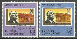 Turkey; 1981 Birth Centenary Of Ataturk 50 L. "Color Tone Variety" - Usados