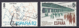 Spain 1980 - Football World Cup, Copa Mundial De Futbol, Espana ‘82 Sport, Trasport, Trein, Train Station - Lot Used - Usados