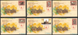 India 2024 New ** Ram Janmabhoomi,Ayodhya,Hanuman,Ganesh,Jatayu,Odd,Scented Unusual,Set Of 6v,Maxi Card (**) Inde Indien - Storia Postale