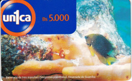 TARJETA DE UNICA DE VENEZUELA DE UN PEZ DAMISELA (FISH) - Venezuela