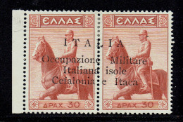 ITALIA - CEFALONIA E ITACA OCCUPATION - 2 STAMPS APAX. 30 - MH * SIGNED - Cefalonia & Itaca