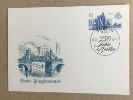 Germany Deutschland -  Postal Stationery Ganzsachen 1987 Berlin Jungfernbrücke Bridge Brucke Pont - Briefe U. Dokumente