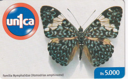 TARJETA DE UNICA DE VENEZUELA DE UNA MARIPOSA NYMPHALIDAE (BUTTERFLY) - Venezuela