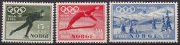 Norwegen, 1952, 372/74, MNH **, Olympische Winterspiele 1952,. - Neufs