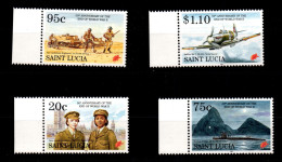 St. Lucia 1028-1031 Postfrisch Geschichte 2. Weltkrieg #GJ612 - St.Lucia (1979-...)