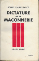 Livres,> Français  Dictature De La Maconnerie Robert  Vallery Radot Grasset Couverture Publicitaire Librairie Mollat - Autres & Non Classés