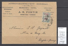 Mongtseu - Devant De Lettre Sur En Tete Commerciale-1916 - Oblitérés