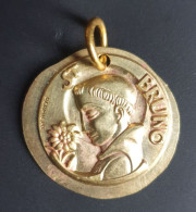 Pendentif Médaille Religieuse Fin XXe "Saint Benoit" Grav. Dermigny - Religious Medal - Godsdienst & Esoterisme