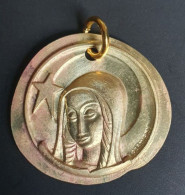 Pendentif Médaille Religieuse Fin XXe "Sainte Marie" Grav. Dermigny - Religious Medal - Religione & Esoterismo