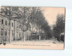 BRIOUDE : L'Ecole Communale Et L'Avenue De La Gare - état - Brioude