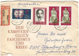 Germany - DDR R - Letter 1970 Greiz - Stamps : 1970 Patriots And In Memorial Of Ho Chi Minh / Vietnam - Brieven En Documenten