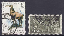 Spain 1971 - Capra Pirenaica, Spanish Ibex, Stambecco, Carving Ark Of Charlemagne Aachen, Arco Di Carlomagno - Lot Used - Usados