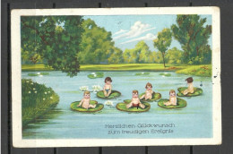 ESTLAND Estonia O 1936 Birth Of A Child Geburt German Deutschland Post Card, Used In Estonia - Birth