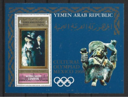 ● YEMEN ֎ Cultural Olympiad ● Mexico 1968 ● National Gallery LONDON ● BF Nuovo ** AIRMAIL ● Cat. ? € ● Lotto N. 2506 ● - Jemen
