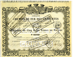 Compagnie Des CHEMINS De FER Des CHARENTES; Obligation II (1863) - Bahnwesen & Tramways