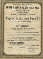 Rép. De L'Equateur: COMPAGNIE Du CHEMIN De FER & De TRAVAUX PUBLICS De Guayaquil - Bahnwesen & Tramways