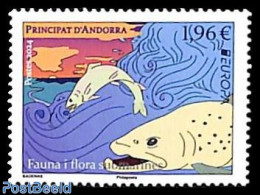 Andorra, French Post 2024 Europa, Marine Life 1v, Mint NH, History - Nature - Europa (cept) - Fish - Ungebraucht