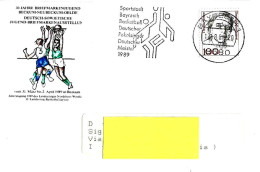 GERMANIA GERMANY - 1989 BAYREUTH 30 Anni Filatelia E Sport (giocatori Pallacanestro Basket) Mostra Germania-Urss - 7728 - Pallacanestro