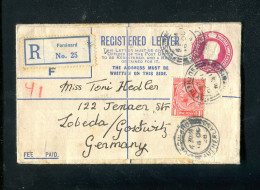 GROSSBRITANIEN - 1928, Reco-Ganzsachenumschlag Ex FORSINARD Nach Deutschland (A2404) - Lettres & Documents
