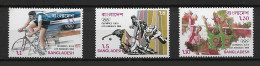 1984 Bangladesh Los Angeles USA Summer Olympic Games Cycling Volleyball Hockey 3v MNH - Zomer 1984: Los Angeles