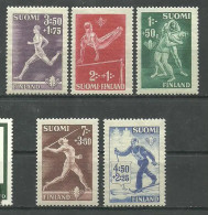 OLDER FINLAND - SPORTS Set 1945 MNH - Unused Stamps