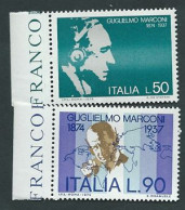 Italia, Italy, Italie, Italien 1974; Guglielmo Marconi, Premio Nobel Per La Fisica Nel 1909. Serie Completa - Premio Nobel