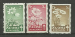 OLDER FINLAND - FLOWERS, Anti-Tuberculosis Set 1949 MNH - Unused Stamps