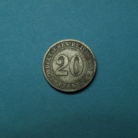 Kaiserreich 1888 D 20 Pfennig, KleinerAdler (M5264 - Andere & Zonder Classificatie
