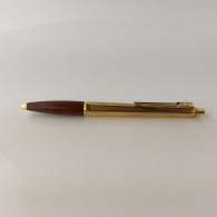 Ballograf Epoca Vintage Ballpoint Pen Palisander Gold Trim Made In Sweden #5600 - Schrijfgerief