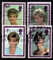 GRANDE  BRETAGNE  /   U.K..  1998.   Y&T N° 2017 à 2020 Oblitérés .  Lady Diana - Used Stamps