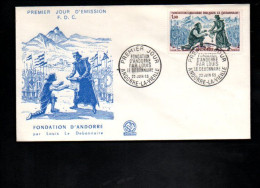 ANDORRE FDC 1963 FONDATION D'ANDORRE - FDC