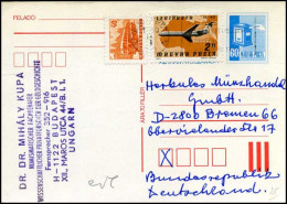 Postcard From Budapest To Bremen, Germany - Storia Postale