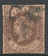 Espagne - Spain - Spanien 1862 Y&T N°54 - Michel N°58 (o) - 4c Isabelle II - Gebruikt