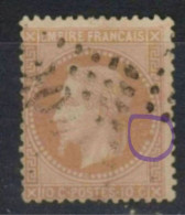 TIMBRE HORS COTE RRR SUPERBE VAR PERLE MANQUANTE Sur N°28B - 1863-1870 Napoléon III Con Laureles