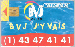 CARTE-PUCE-PRIVEE-PUBLIC-50U-EN377-GemA-06/92-BVJ CLUB-R°Laqué--V°DN°B2501369B-800 Ex-Utilisé-TBE/RARE - 50 Unidades