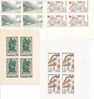 DX-104: ANDORRE:  Lot De 4 Blocs De 4** Non Dentelés N°181-326-372-380 - Other & Unclassified