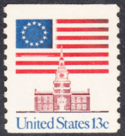 !a! USA Sc# 1625 MNH SINGLE (coil) (a2) - 13-Star Flag - Neufs