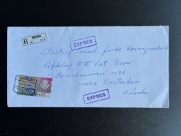 SPAIN ESPANA 1995 REGISTERED EXPRESS LETTER ORENSE OURENSE TO AMSTERDAM 26-12-1995 SPANJE EXPRES CERTIFICADO FRAMA ATM - Lettres & Documents