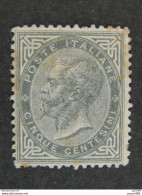 ITALIA Regno -1865-"Effigie" C. 5 S.G. (descrizione) - Mint/hinged