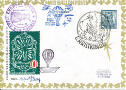 Austria Cover Christkindl 9-12-1962, 2nd Weihnachts Ballonpost (you Must See This Cover) - Covers & Documents