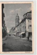 39100071 - Landau. Marktstrasse Mit Blick Auf Die Kirche Ungelaufen  Leicht Buegig, Leicht Fleckig, Sonst Gut Erhalten - Landau