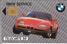 CARTE-PUCE-PRIVEE-PUBLIC- 50U-GEM-02/92-EN 315-BMW-Z1-V° Série B-R° Laqué-UTILISE-TBE - 50 Unidades