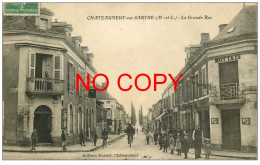 49 CHATEAUNEUF-SUR-SARTHE. La Grande Rue Vers 1919 - Chateauneuf Sur Sarthe