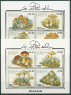 Ghana 1990 Pilze Steinpilz Knollenblätterpilz Block 164/65 Postfrisch (C23920) - Ghana (1957-...)